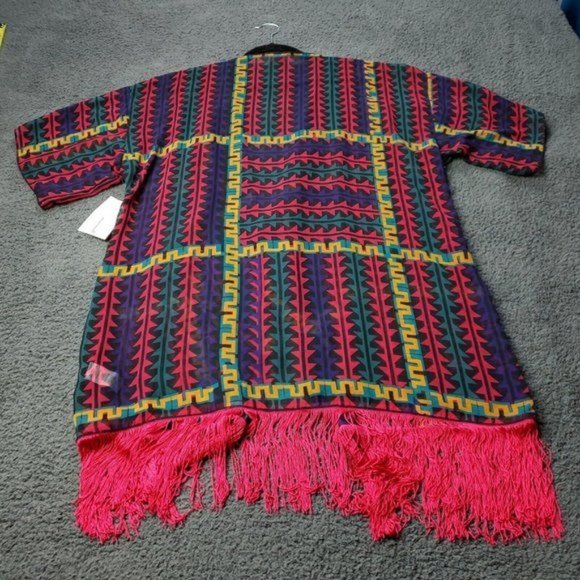 NEW LulaRoe Monroe Kimono Cardigan Womens L Large Multicolor - Picture 2 of 8